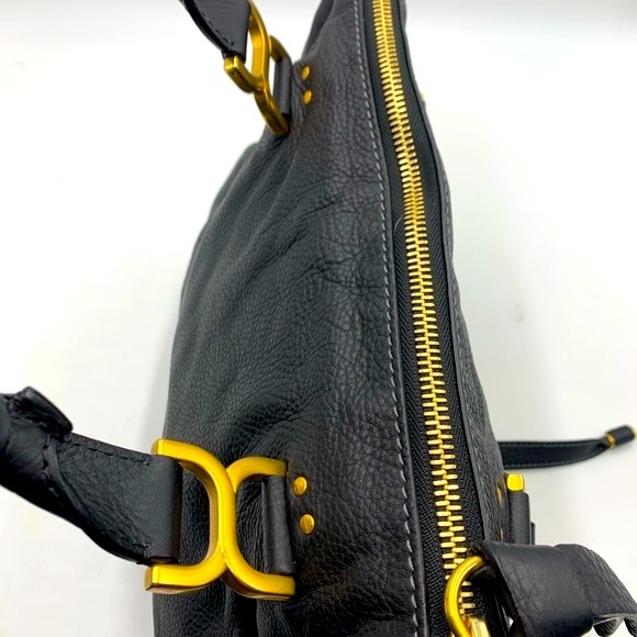 Auth Chloe Black Marcie Medium Satchel Preloved Excellent - Picture 6 of 16